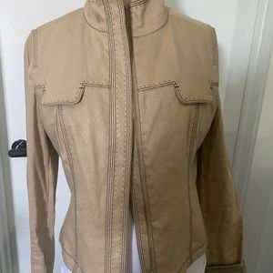 Per Se Los Angeles Hand stitched camel Jacket size 6